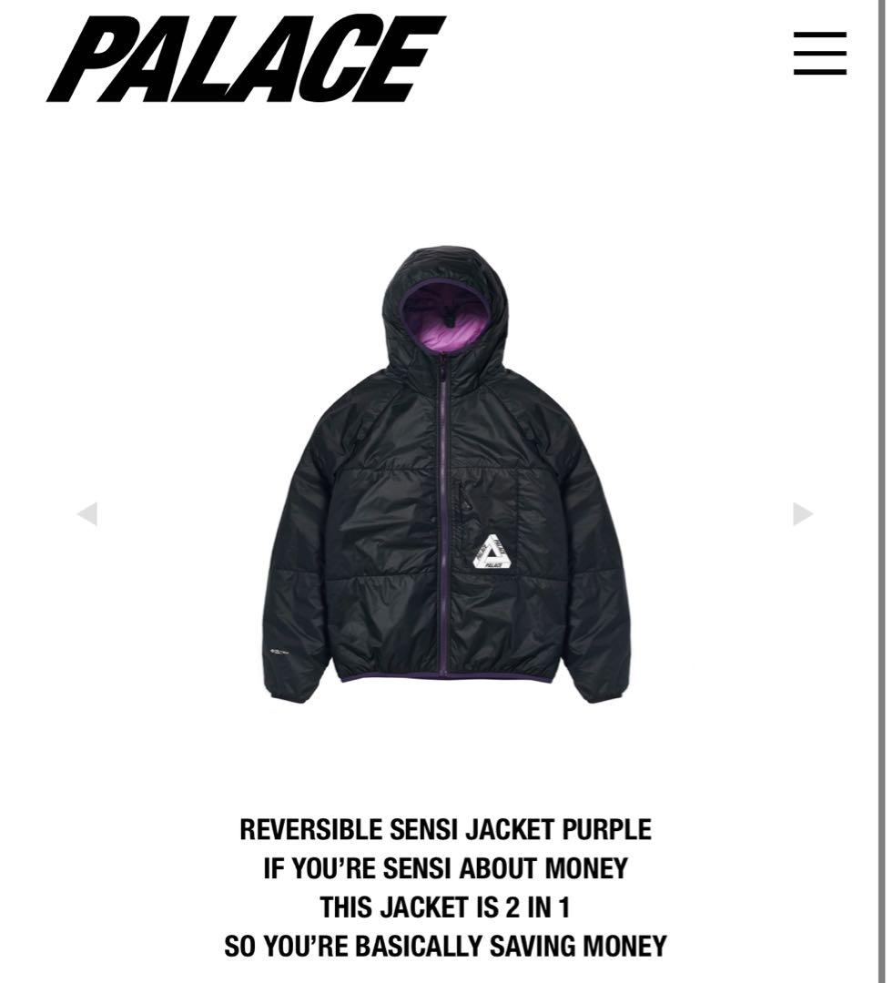 palace Reversible Sensi Jacket Purple 黒 - メルカリ