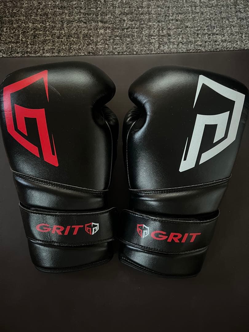 GRIT ボクシンググローブ ブラック GRIT BOXING GLOVE 2101 BK/WH EMBROIDERY（High spec model