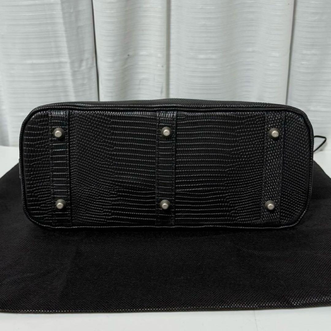 ⭐️新品未使用⭐️ M.U.L. ハンドバッグ リザード型押し 2way