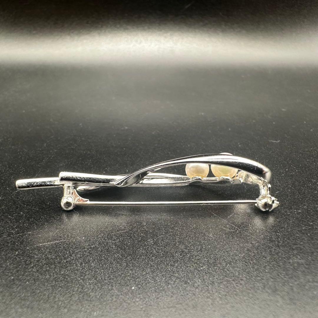 極美品✨ MIKIMOTO ミキモト パール ブローチ ロゴ 刻印 1633