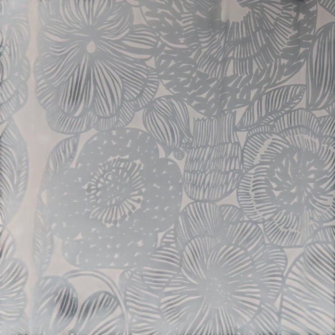 MARIMEKKO KURJENPOLVI グレー (廃番の生地)花柄 カーテン シェードカーテン ローマンシェード オーダー マリメッコ marimekko