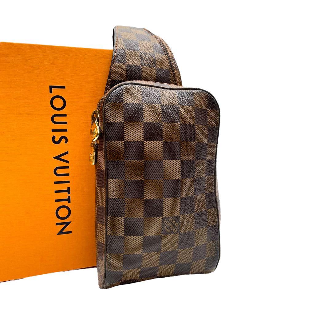 ルイヴィトン ダミエ レザー ジェロニモス ウエスト ボディ バッグ ブラウン. LOUIS VUITTON ボディバッグ ウエストバッグ ジェロニモス ダミエ