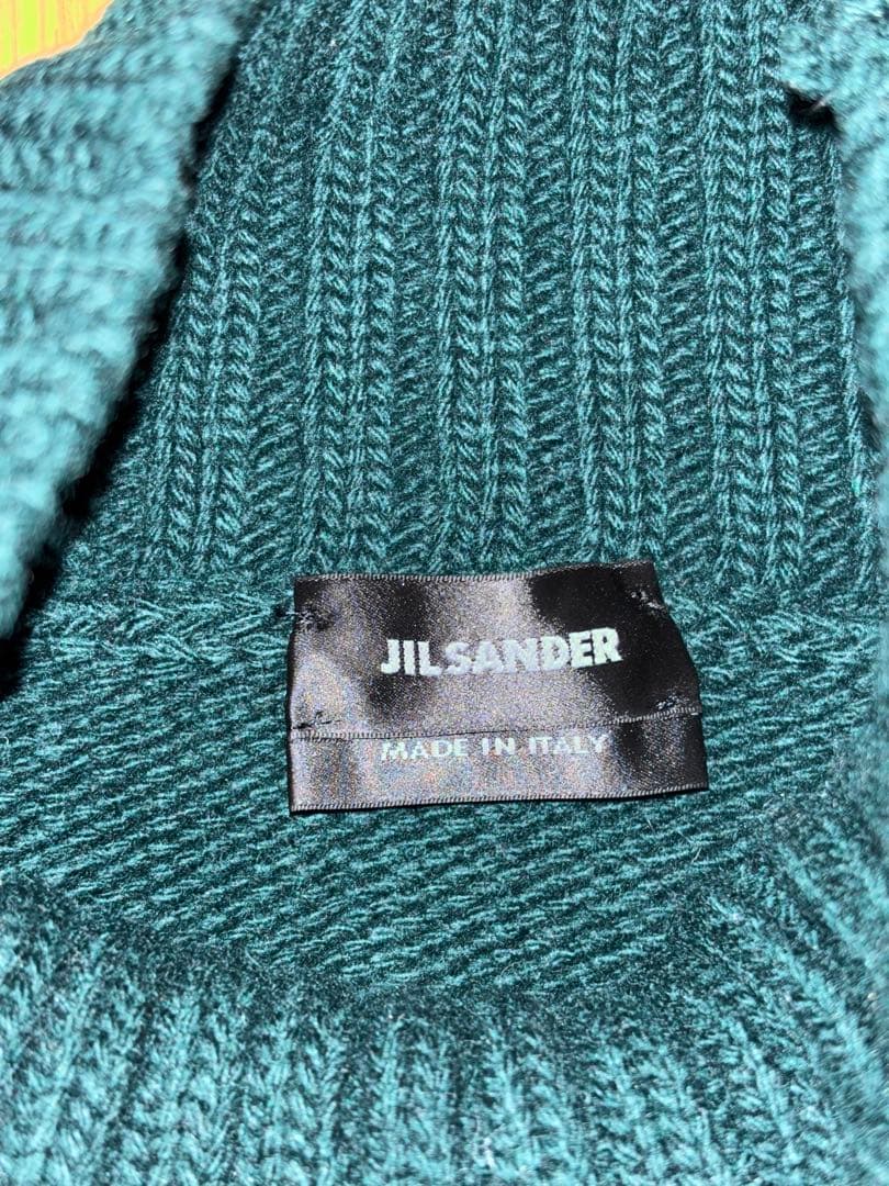 中古美品】JIL SANDER ダークグリーン タートルネック 46 M,L