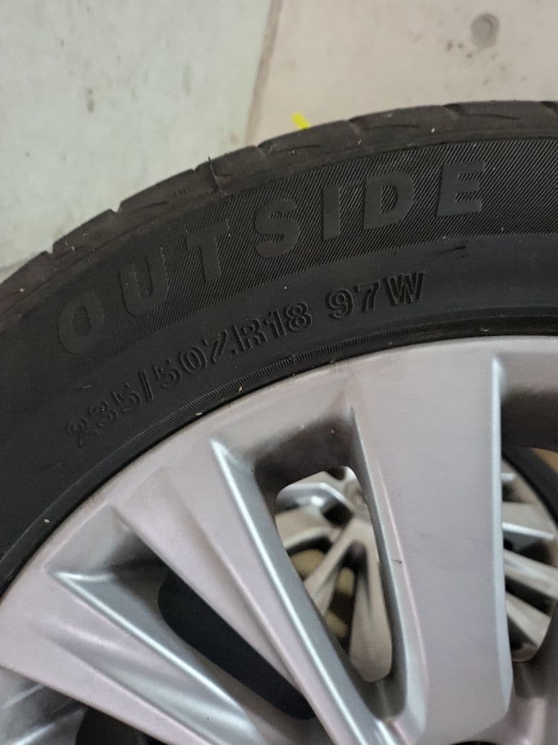 235⁄50R18 わ*ら様 235/50R18 ヴェルファイア純正ホイール タイヤセット 4