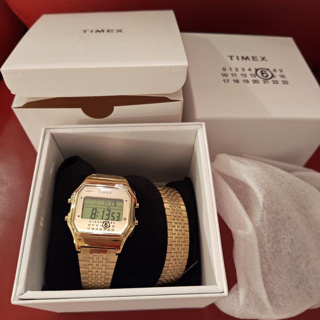 MM6 TIMEX ゴールド デジタル腕時計 楽天市場】MM6 × TIMEX エムエムシックス メゾンマルジェラ