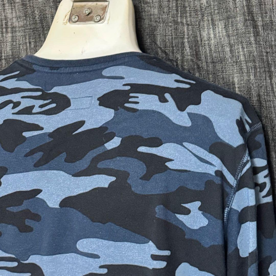 1PIU1UGUALE3 ヘンリーネック 迷彩 カットソー カモフラ Tシャツ