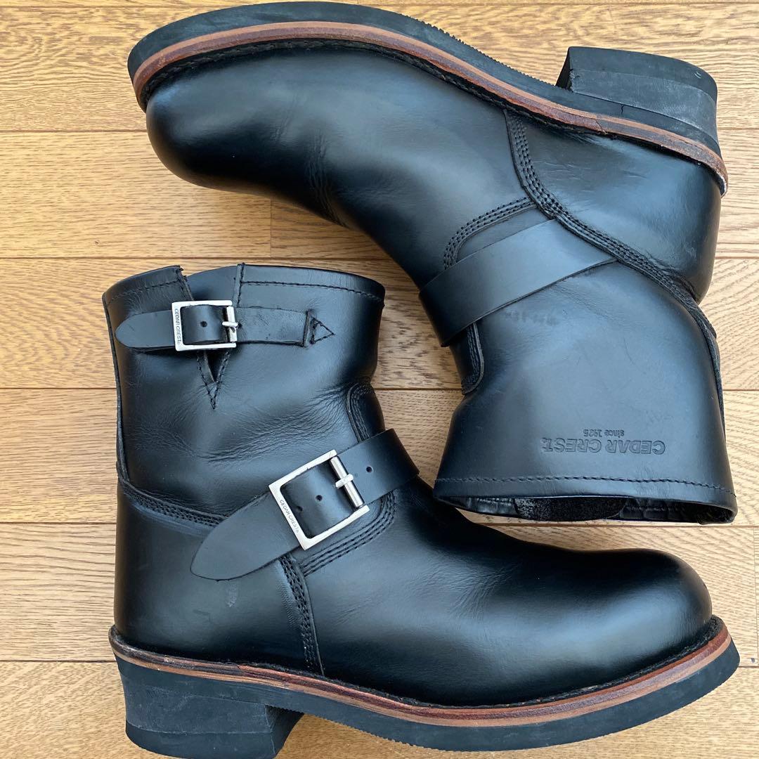 セダークレスト ショートエンジニアブーツ(検レッドウィング チペワ PT) レッドウィング エンジニアブーツ RED WING 2966 Black Klondike 11