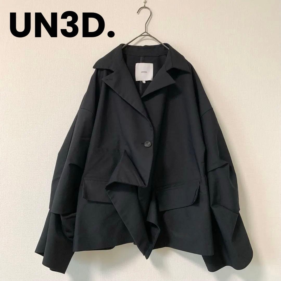 UN3D.／アンスリード　ショートオリガミトレンチコート　ブラック　Fサイズ UN3D.（アンスリード） ブルゾン アウター 「UN3D./アンスリード