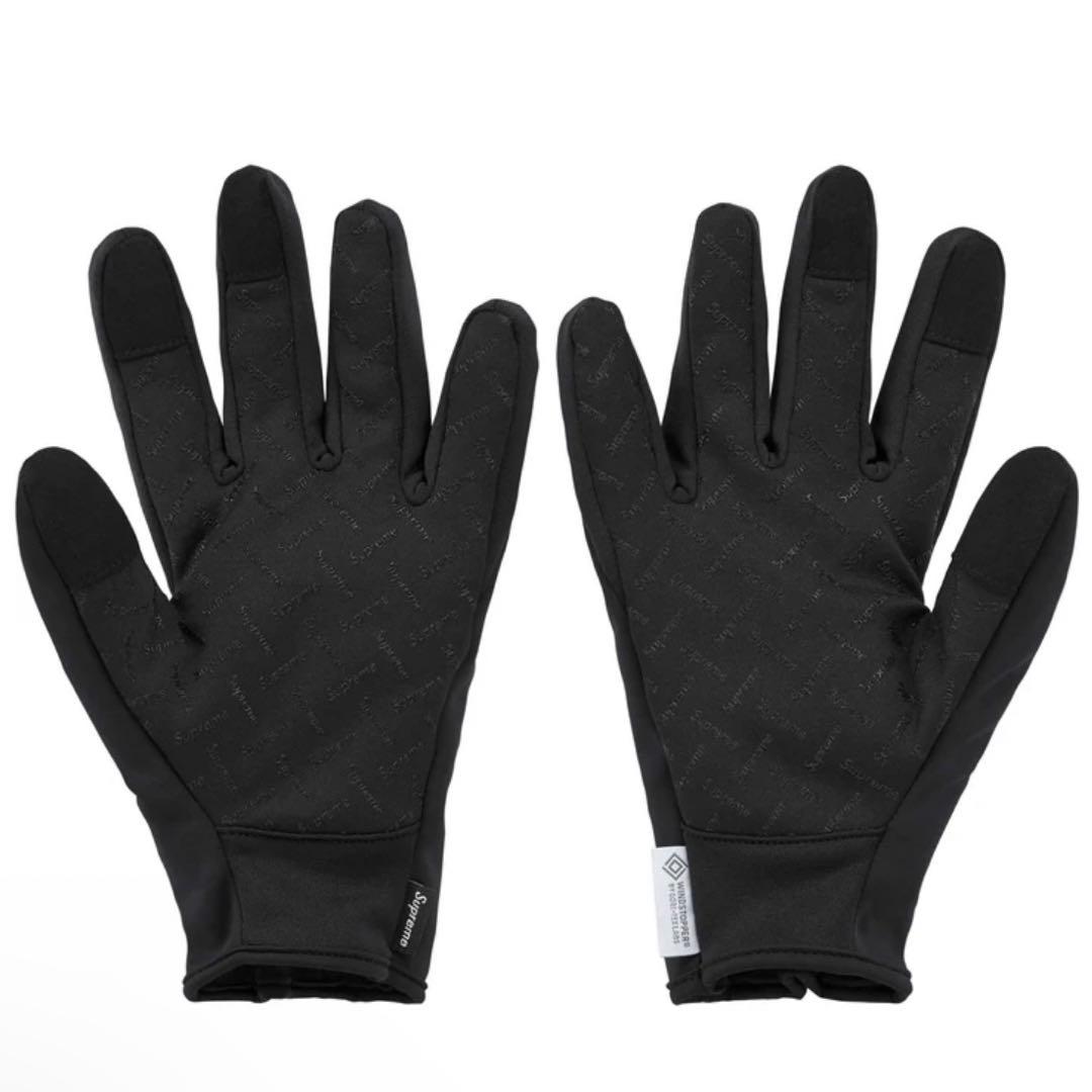 新品S／Supreme WINDSTOPPER Zip Gloves Black - メルカリ