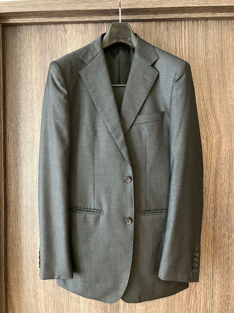 ロロピアーナ　スーツ　グレー　48 Loro Piana（ロロピアーナ） スーツ メンズ イタリア生地 秋冬
