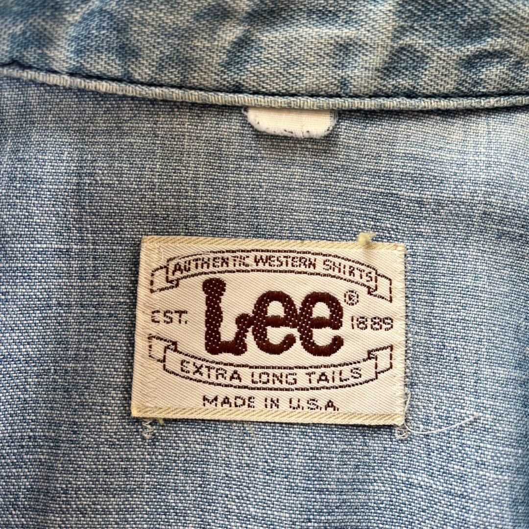 70s USA Lee デニム ウエスタンシャツ - メルカリ