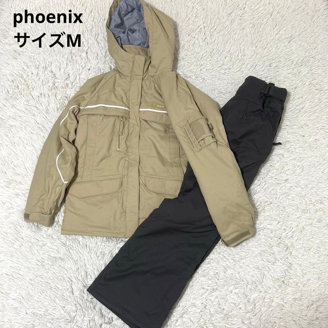 【美品】 フェニックス スキーウェア サイズM 上下セット フード 人気 フェニックス（PHENIX） 2Line Color Zipper Two-piece ツーライン