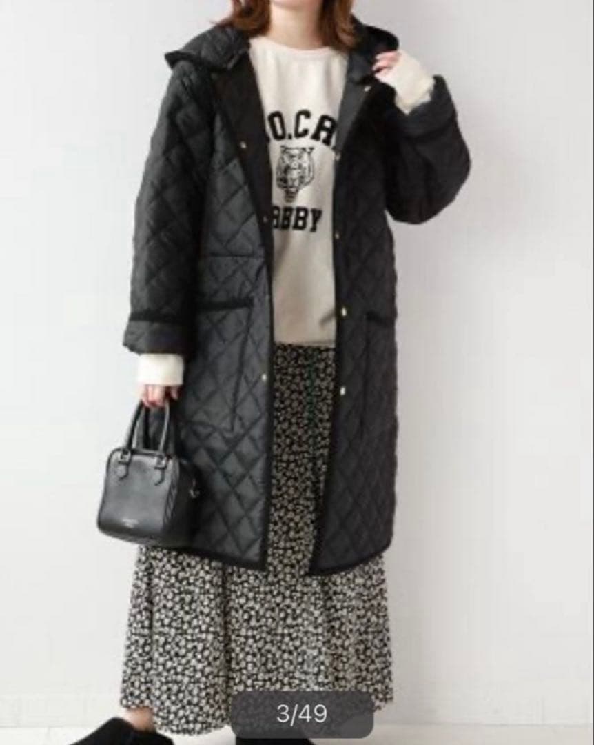 Traditional Weatherwear ブラック キルティングコート Traditional Weatherwear（トラディショナル ウェザーウェア） ノー