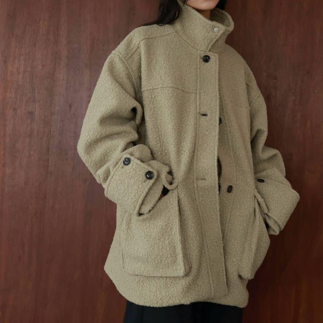 mimi accessoryhellam ブークレスタンドカラーコート hellam｜ブークレスタンドカラーコート | Rakuten Fashion(楽天
