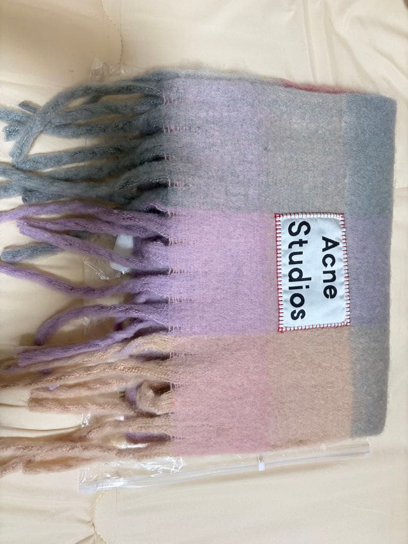 Acne Studios モヘア混 グラデーション チェック マフラー Acne Studios（アクネ ストゥディオズ） マフラー レディース チェック