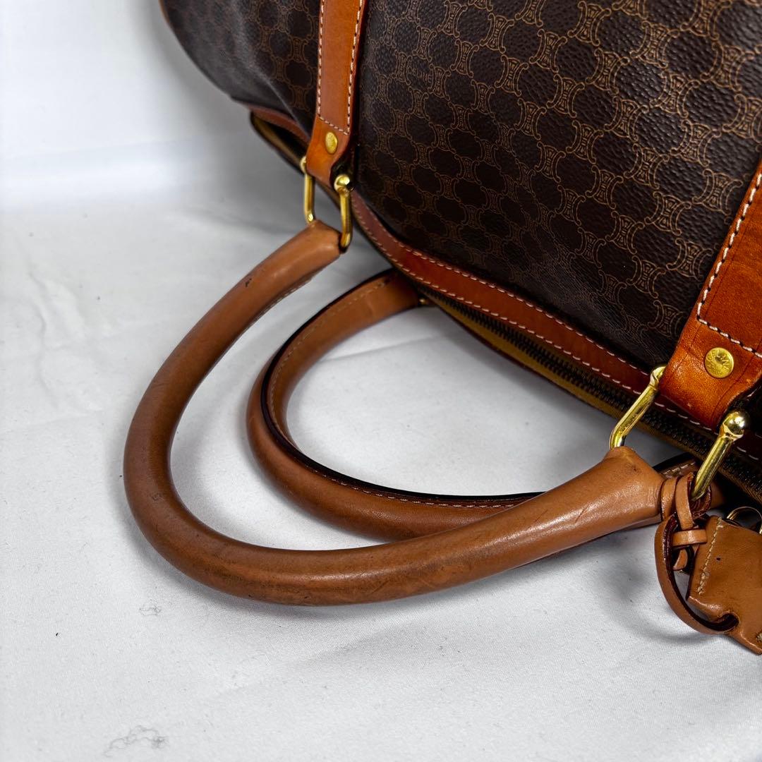CELINE セリーヌ ボストンバッグ 旅行かばん マカダム柄 カデナ