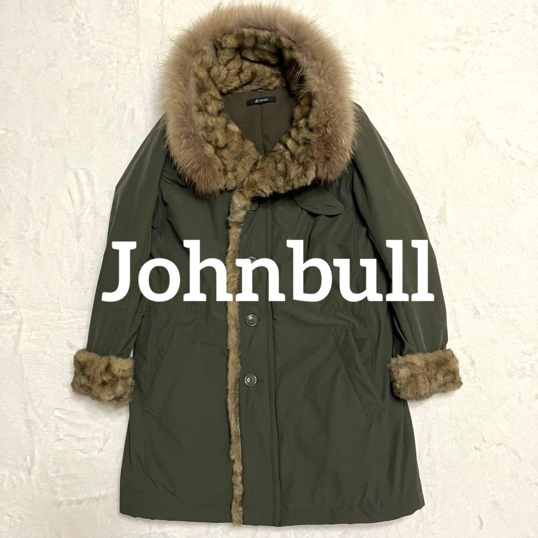 Johnbull アビエイターコート LL カーキ ラクーンファー付　美品 Johnbull（ジョンブル） ミリタリーコート レディース アウター B-7