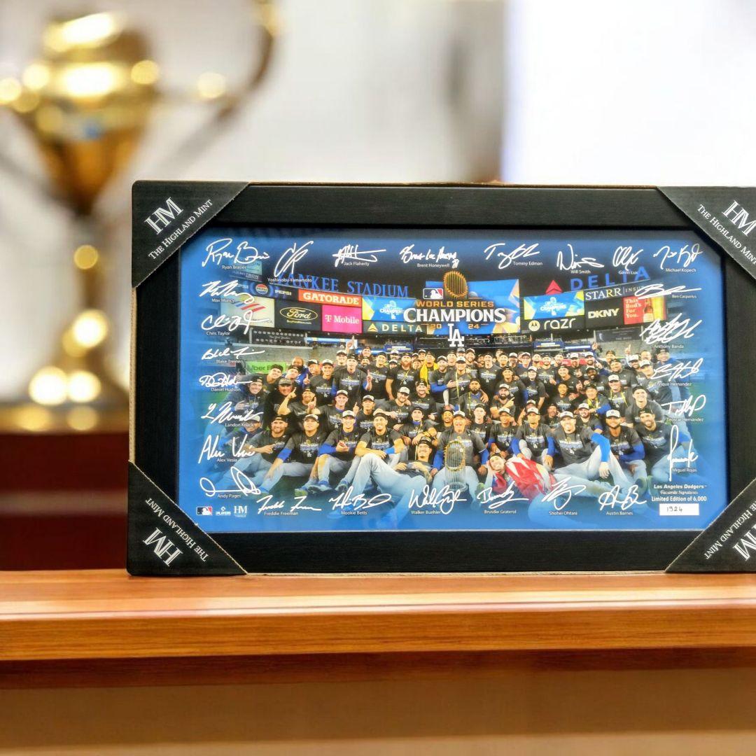 【新品】 ドジャース ワールドシリーズ 2024 優勝記念 パネル　サイン入り ドジャース ワールドシリーズ2024優勝記念アイテム予約・取寄開始