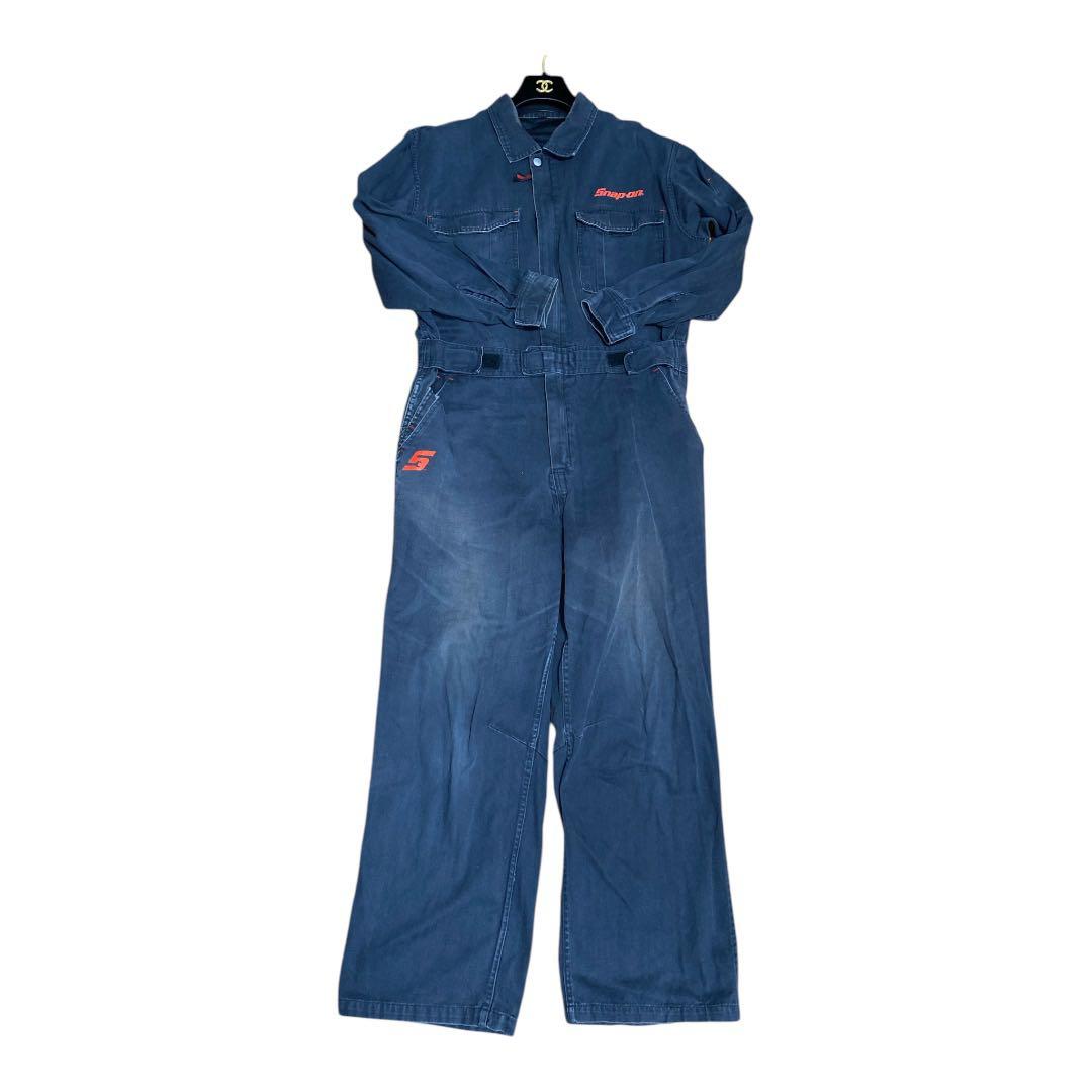 Snap-on スナップオン つなぎ ツナギLサイズ デニム 紺色 オーバー