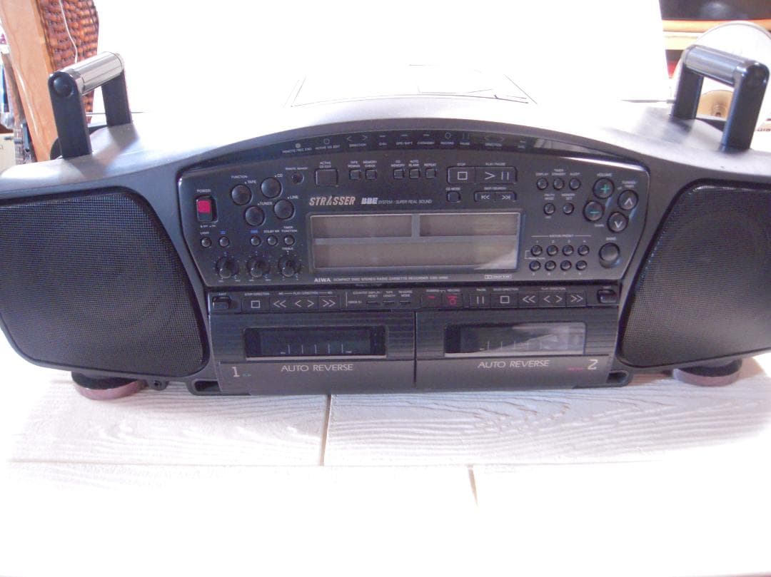 AIWA CSD-XR90　ダブルカセットデッキ　ジャンク　バブルラジカセ 87 AIWA CSD-XR90改 Bluetooth対応CDラジカセ 完動美品 - メルカリ