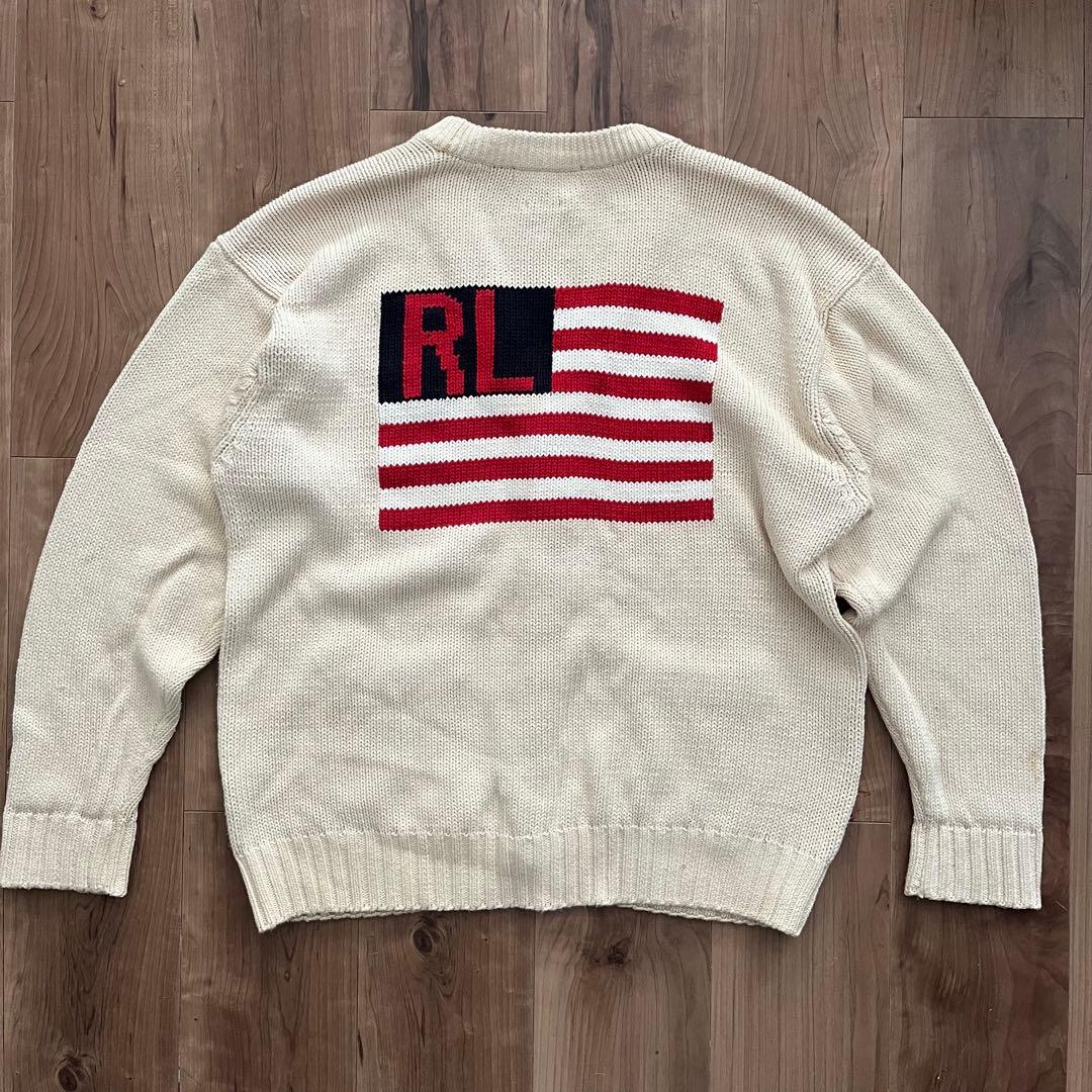 Polo Ralph Lauren RLロゴ星条旗 カーディガン POLO RALPH LAUREN(ポロラルフローレン) Stars and Stripes Logo Low