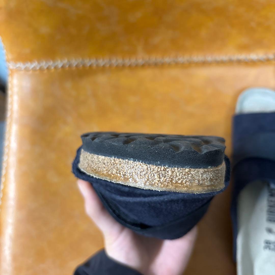 ビルケンシュトック KYOTO フラットサンダル38 24.5cm 紺