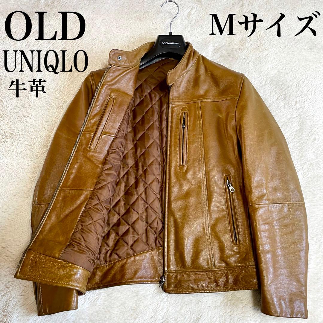 希少 オールド ユニクロ UNIQLO キャメル シングル レザージャケット