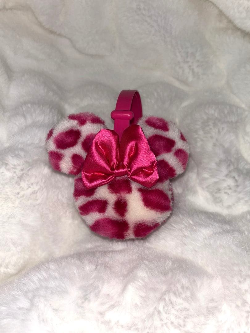 ディズニー イヤーマフ ヒョウ柄 ミニー ピンク - メルカリ