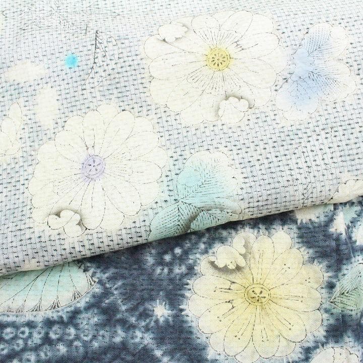 手絞り染の【辻が花】 入学園式・ご結婚式にも 【本場白大島紬】の訪問