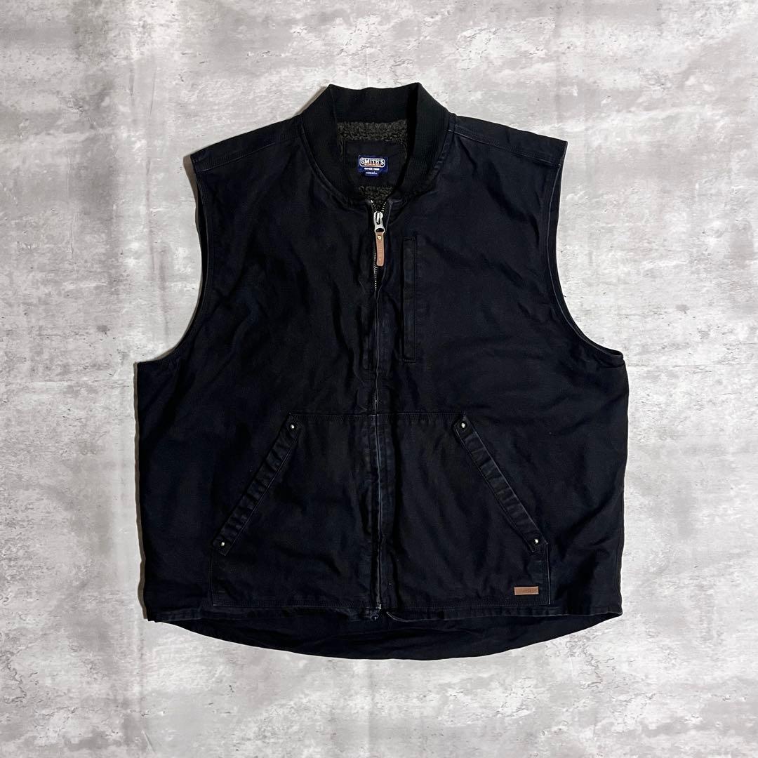 【美品】90s SMITH’S 裏ボア ダックベスト 黒 XXL
