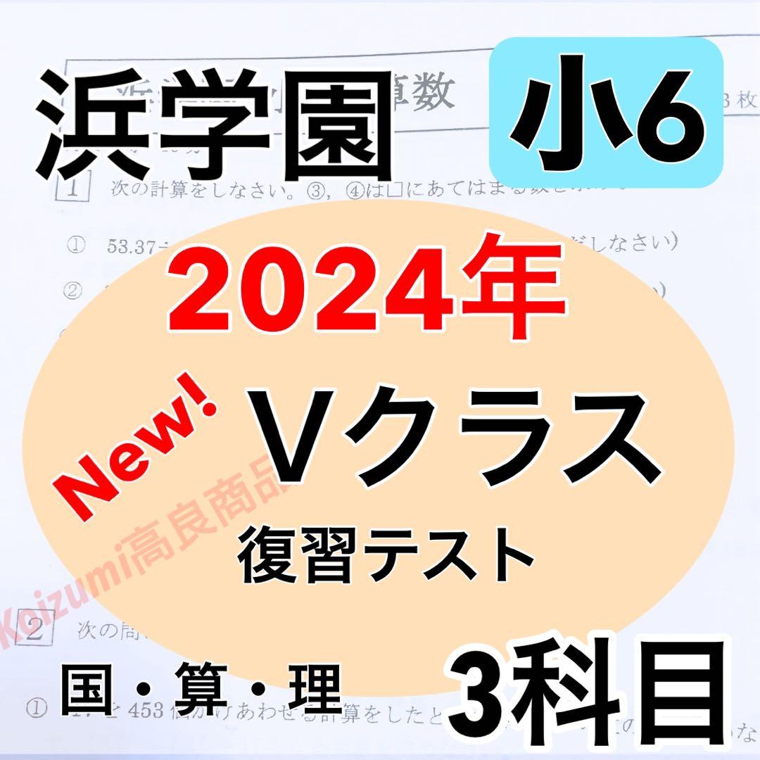 浜学園小6 Vクラス国語&小6 国語記述力錬成テスト 一年分 - 浜学園 小6