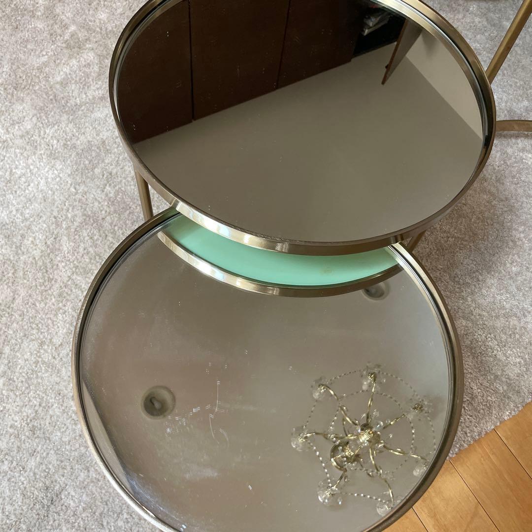 ZARA HOME ガラステーブル サイドテーブル ゴールド ザラホーム ロー