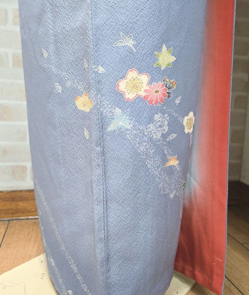 青紫色桜訪問着と袋帯・帯揚げ帯締めの4点フルセット - メルカリ