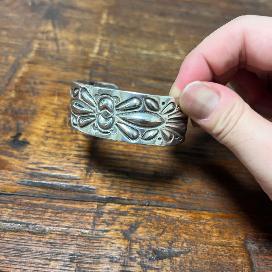 レイアダカイ ダブルスタンプ ワイド　バングル RAY ADAKAI（レイアダカイ） 】 ダブルスタンプシルバーバングル