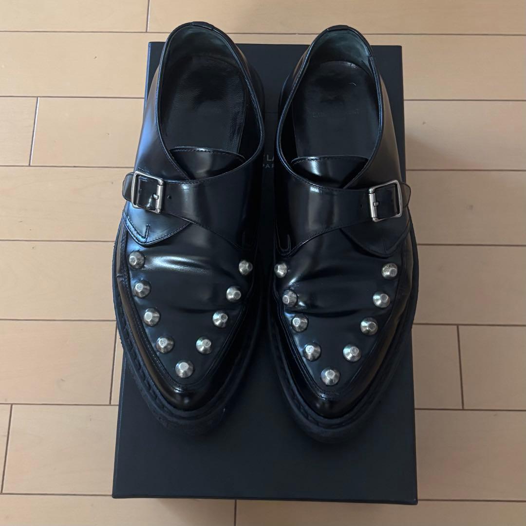 エディ期名作 SAINT LAURENT PARIS スタッズクリーパー 40 Saint Laurent Paris(サンローランパリ) 16SS／エディ期スタッズテディ