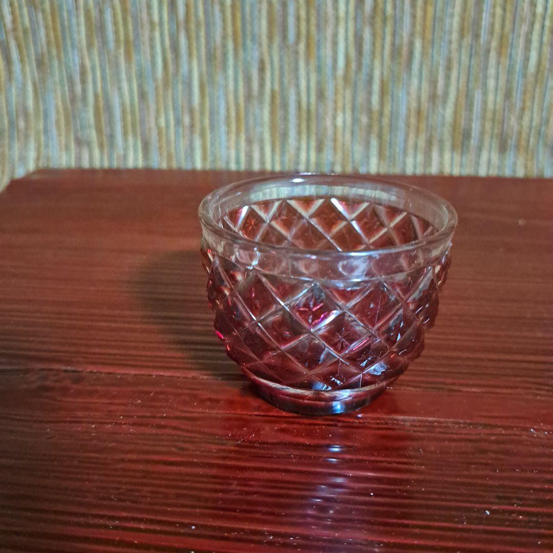 薩摩切子　赤いカットガラスの盃です。 島津薩摩切子 二色冷酒杯 cut251 ルリ金赤｜鹿児島市｜鹿児島県｜返