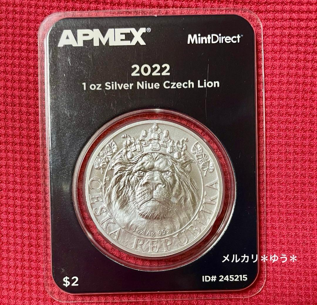2022年 チェコ　ライオン銀貨　1オンス　純銀 2024年 ニウエ国 チェコのライオン 百獣の王 1オンス銀貨 純銀コイン