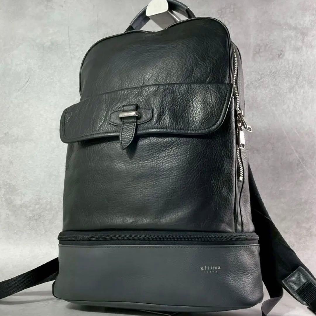 【極美品✨】ultima TOKYO ビジネスリュック オールレザー バイカラー Ace（エース） ウルティマトーキョ− ビジネスリュック ultima TOKYO
