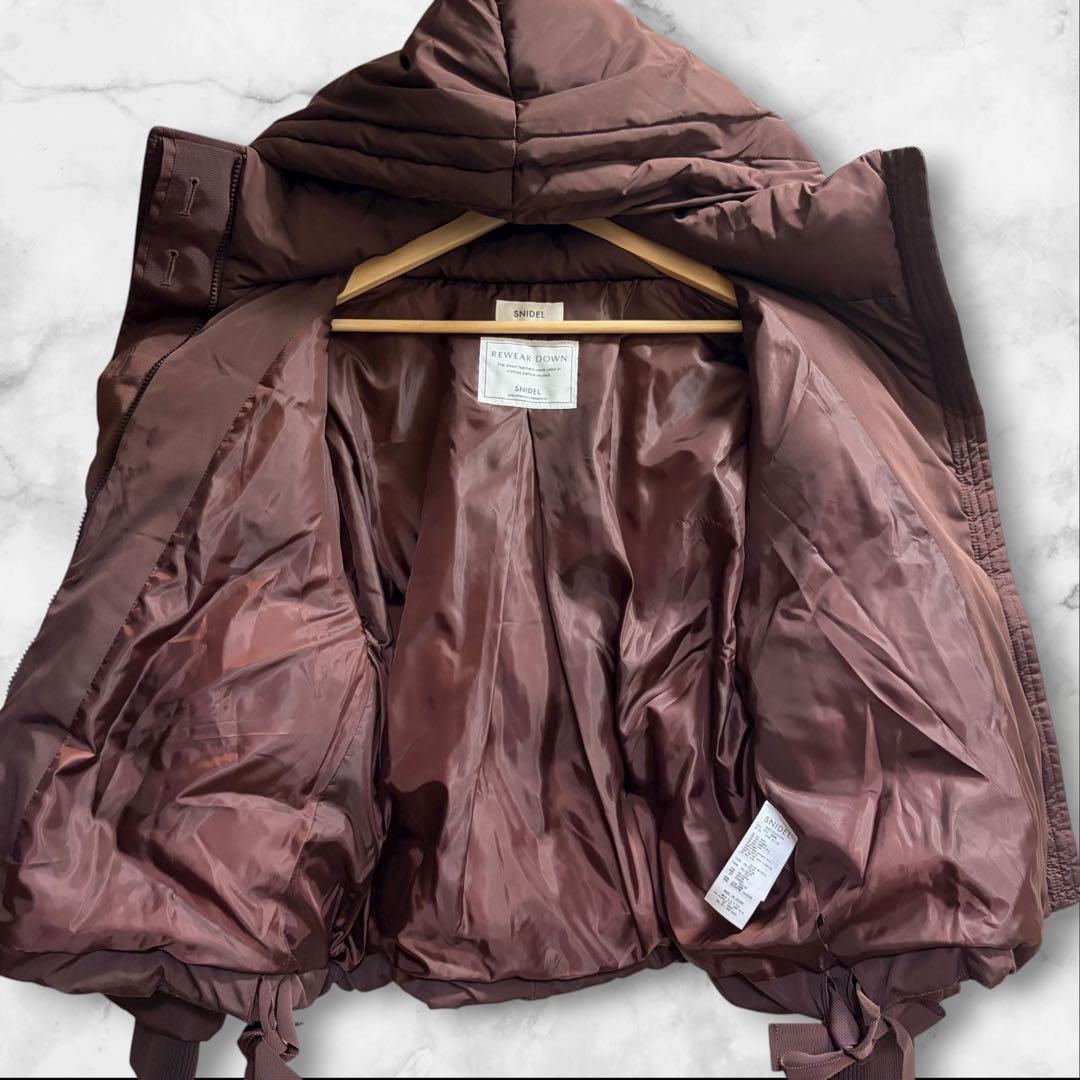美品 SNIDEL スナイデル REWEAR DOWN フード ダウンジャケット - メルカリ