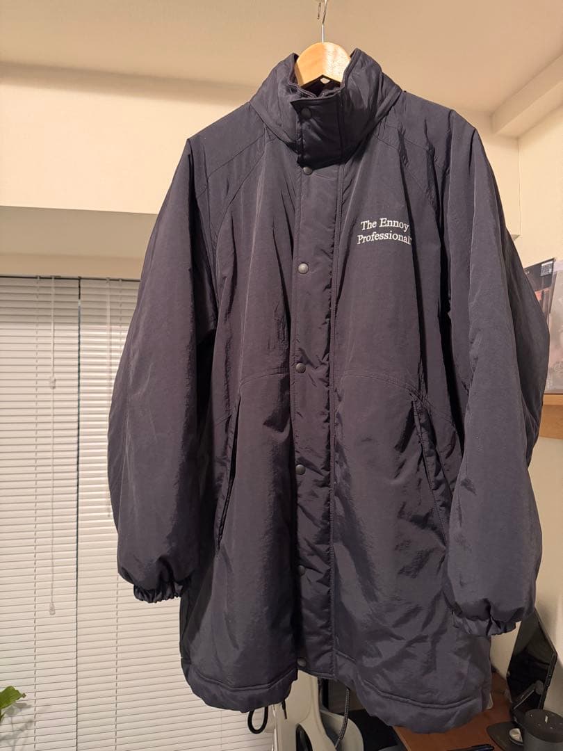 ジャケット・アウター PADDED NYLON BENCH COAT (BLACK/WHITE) ENNOY PADDED NYLON BENCH COAT (BLACK/WHITE) Lサイズ｜Yahoo!フリマ