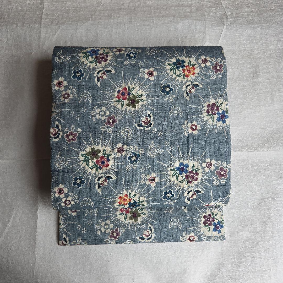 さらりと締める　本場琉球紅型　平野晋二郎　紬名古屋帯 さらりと締める 本場琉球紅型 平野晋二郎 紬名古屋帯