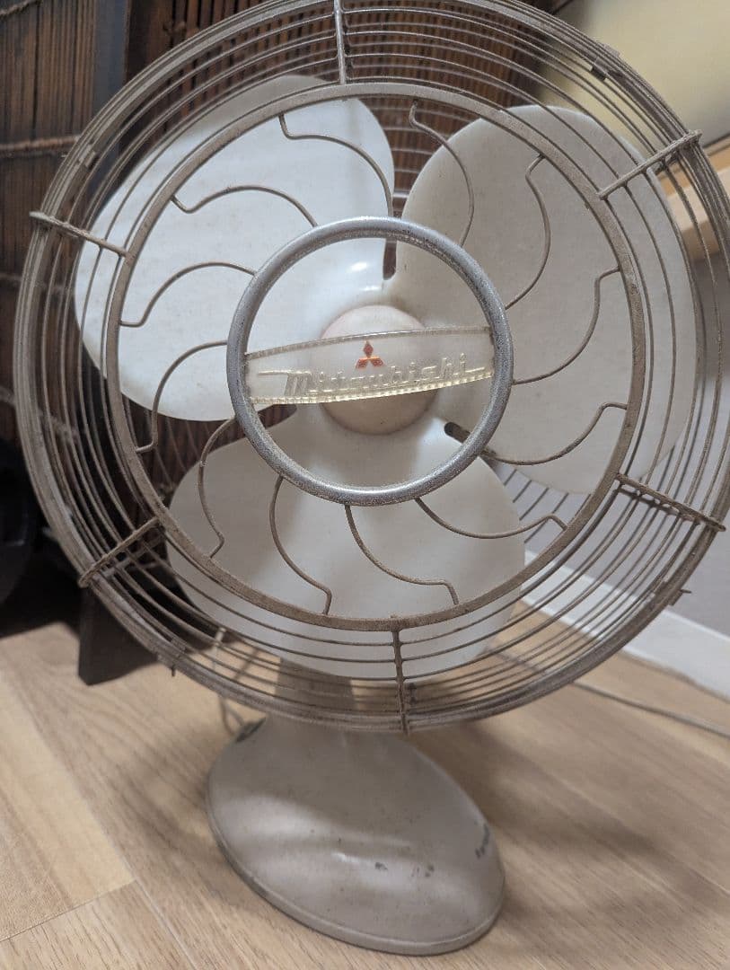 三菱 レトロ扇風機 3枚羽根アンティーク MITSUBISHI 三菱電機 扇風機 昭和レトロ ヴィンテージ 3枚羽根 希少