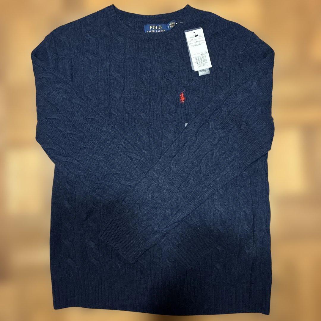 新品未使用　POLO RalphLauren ケーブルウールニット　Lサイズ Ralph Lauren - ポロ ラルフローレン コットン ケーブル ニット