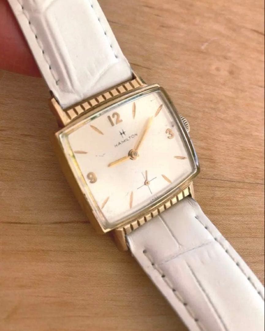 HAMILTON ハミルトン　手巻き　ヴィンテージ　腕時計　スモセコ 1940s HAMILTON “BROCK” 14Kスモセコ手巻きウォッチ【5営業日以内出荷】