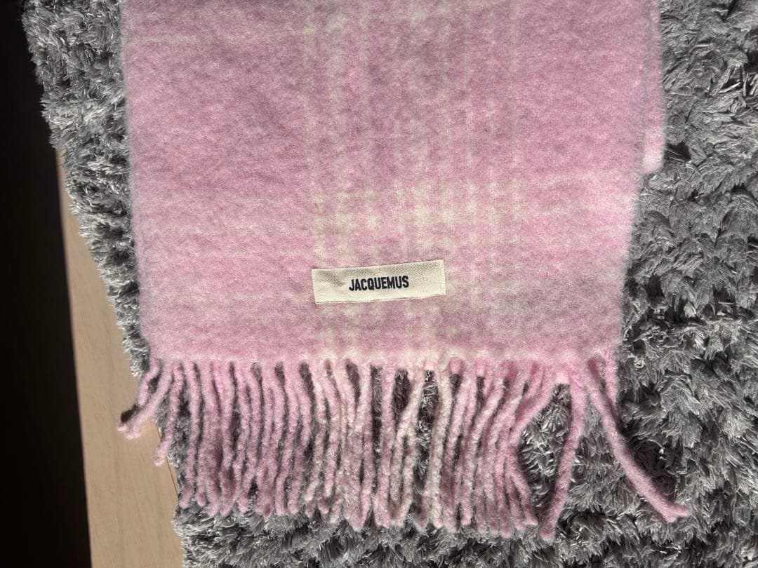 JACQUEMUS ピンクチェック柄 ストール