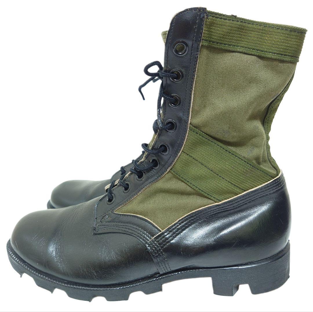 80s ヴィンテージ 米軍 実物 ジャングルブーツ 帆布×レザー パナマ