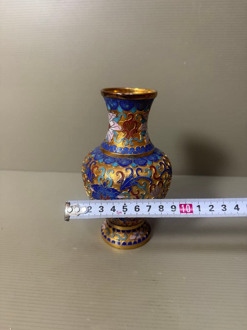 2181 七宝焼 景泰藍 花瓶 時代物