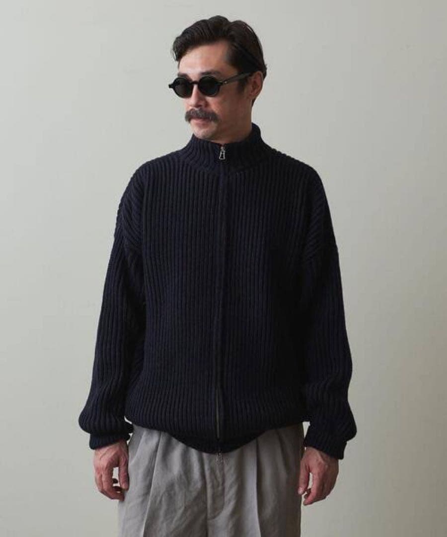 OLDDERBY KNITWEAR × Steven Alanドライバーズニット Steven Alan＞ TC アゼ ドライバーズ ニット