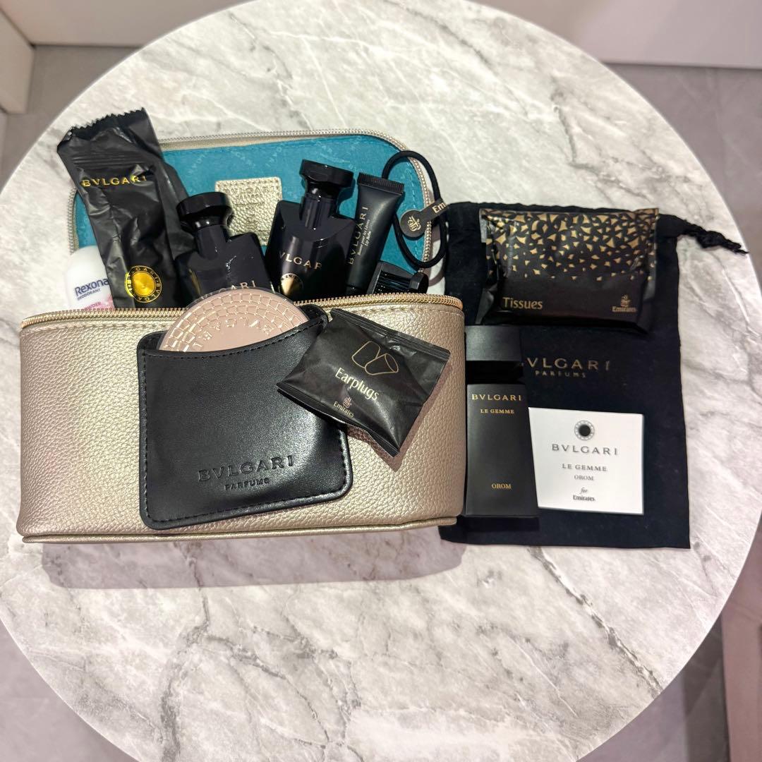 エミレーツ航空 ファーストクラス アメニティ ドバイ ブルガリ 夏