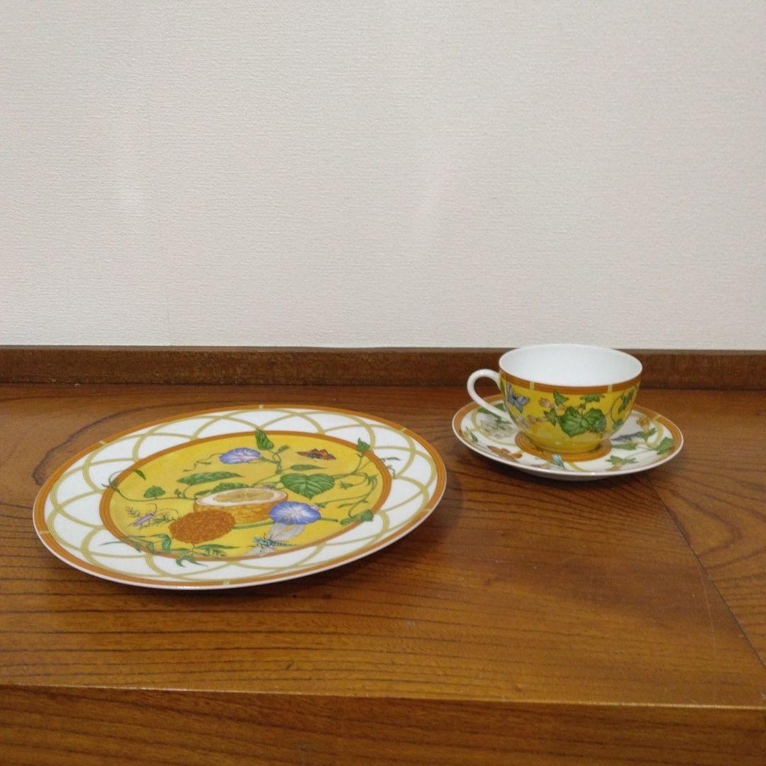 【る535】エルメス　シエスタ　食器セット プレート　カップ＆ソーサー HERMES - □新品□未使用□ HERMES エルメス シエスタ カップ